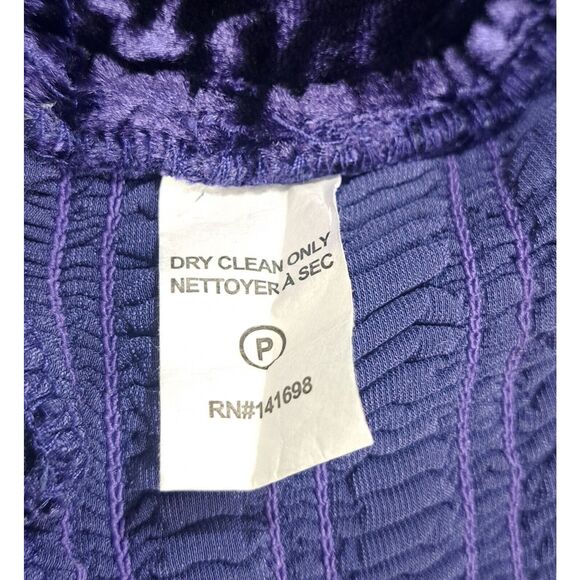 Ramy Brook Womens Medium  Ruched crush velvet Top Purple Viscose &Silk - Picture 8 of 8